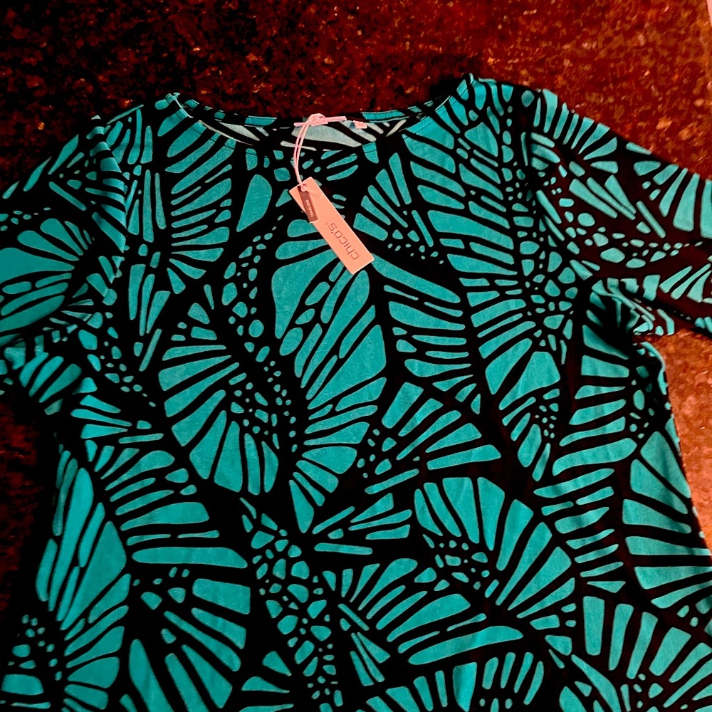 Chicos Travelers brand knit tee shirt size 4 ( 2x)  NWT